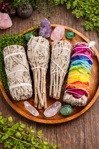 White sage smudge stick palo - sage,