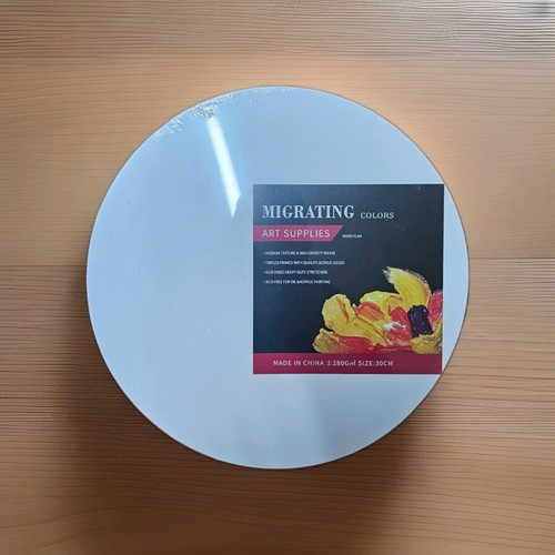 3pk round white artist - 3pk, canvas