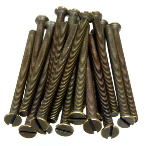 Antique brass screws - antique, flat