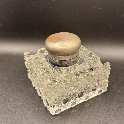Inkwell clear cut - cut, glass