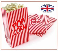 8 Popcorn Bags Large Paper Box
