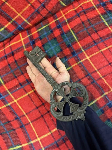 Old metal key - metal,