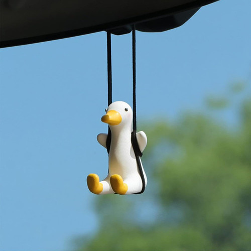 Swinging car duck cute - car,