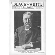 CECIL J. RHODES British mining magnate - Antique Print 1902