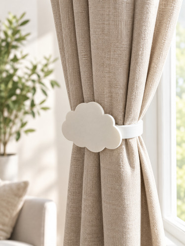 Cloud curtain tieback - cloud, holdback