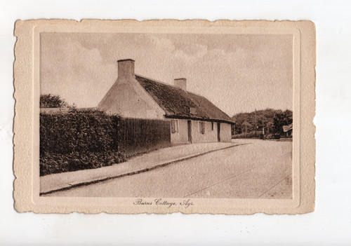 Kgv burns cottage ayr postcard - cottage,