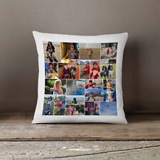 PERSONALISED PICTURE PHOTO Cushion Collage Sofa Cover Print Pillow Present Gift