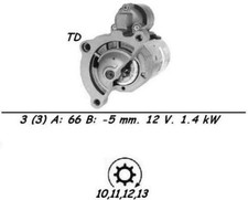 Genuine WAI Starter Motor for