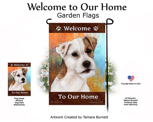 Welcome garden flag double - welcome,