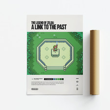 The Legend of Zelda: A Link to the Past (1991) Video Game Art Poster / Print