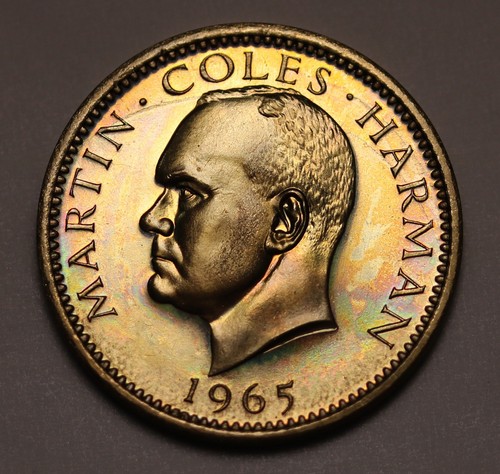 1965 lundy puffin brass - 1965, coin