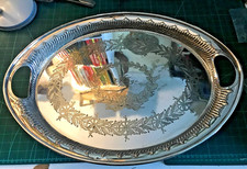 Very Large Silver Plated Oval