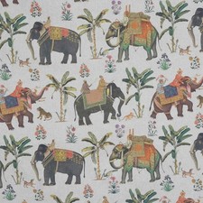 Indian Elephants Fabric Double
