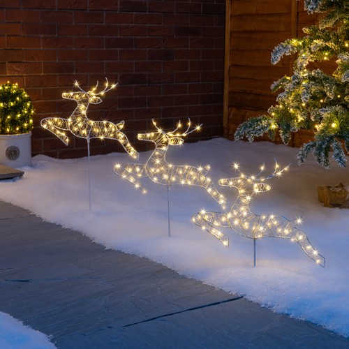 Reindeer christmas path - reindeer, lights
