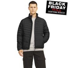 RRP £49.99 - Jack & Jones Estate Mens Puffer Jacket Winter Padded Puffa Coat 