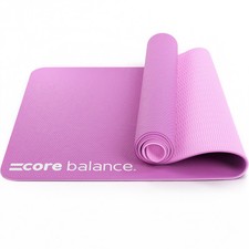 Yoga Exercise Mat 6mm TPE Foam Eco Friendly Carry Strap Core Balance Fitness