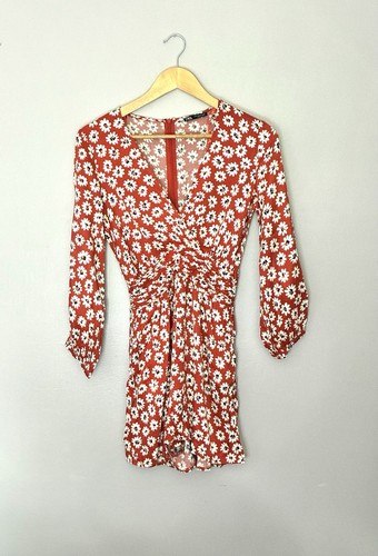 Zara red white daisy - red, v