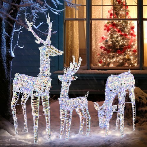 3pcs christmas reindeer family - christmas,