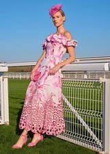 Phase Eight Petite Beautiful Pink Esme Dress Size 10 RRP £349