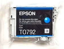 GENUINE EPSON OWL INK T0792 CYAN cartridge factory sealed Claria Ink
