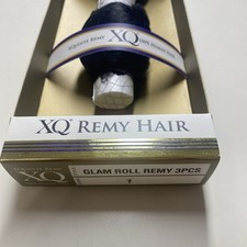 XQUISITE REMY SHORT_CUT_3PCS_8 inch_GLAM_ROLL_#1_100% HUMAN HAIR WEAVE
