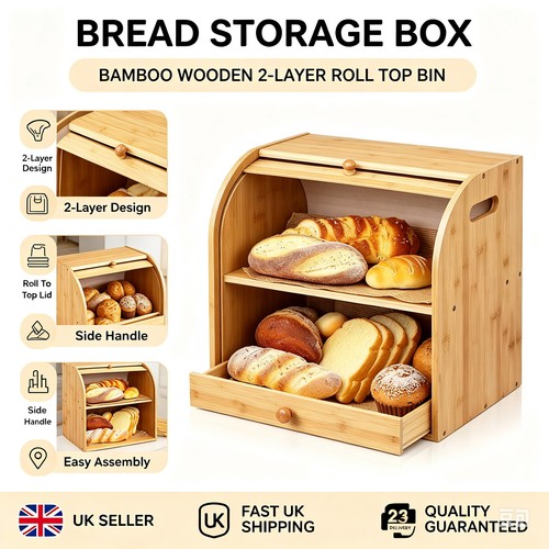 Tier bread bin double - 2-tier, layer