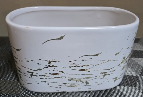 White ceramic flower plant - ceramic,