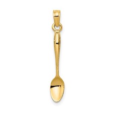 14k Yellow Gold Spoon Pendant