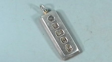 VINTAGE 925 SILVER INGOT PENDANT 1 OUNCE 30 G 1977 STERLING