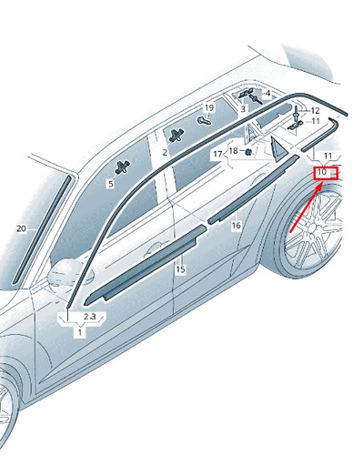 New audi rs3 rear right - new,