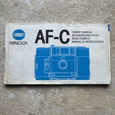 Minolta AF-C Owner’s Manual