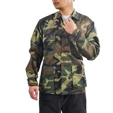 BACKBONE Mens Army Military Battle Dress Uniform BDU Camouflage Top Jacket Shirt