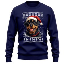 Christmas Rottweiler Sweater Sweatshirt Dog Owner Men and Women Jumper Santa ...