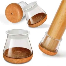 24 Pcs Chair Leg Protectors for Hardwood Floors Durable Cover Caps with Pads