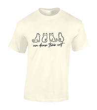 UN DEUX TROIS CAT MENS T SHIRT FUNNY CAT LOVER ANIMAL CUTE KITTEN GIFT IDEA TOP