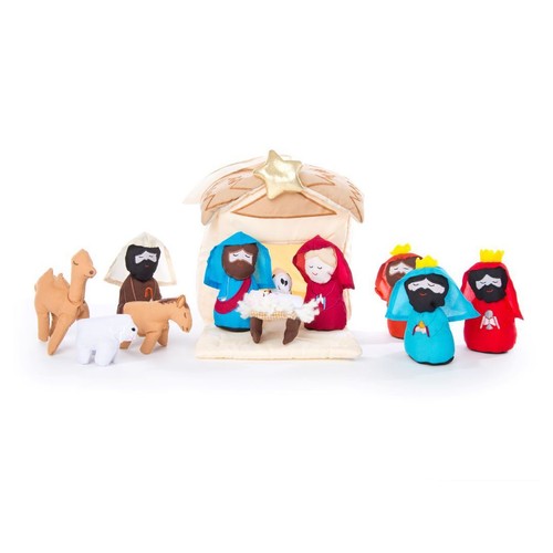 Fabric christmas nativity set - fabric,