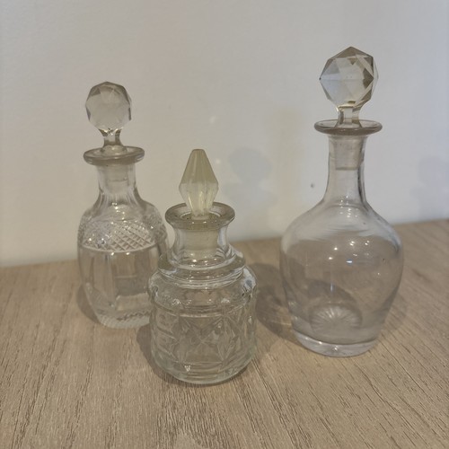 Vintage cut glass perfume - glass,