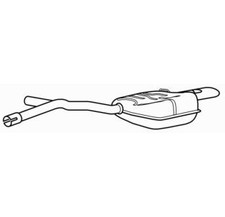 Rear exhaust silencer back - silencer, box