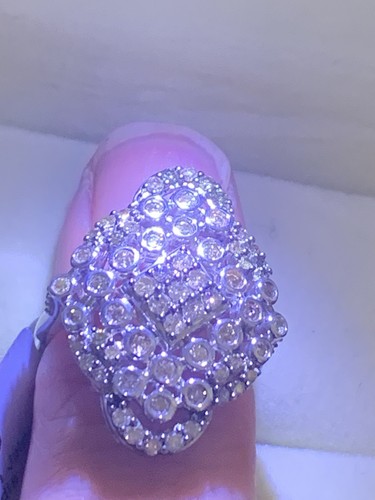 Champagne cluster diamond ring - champagne,