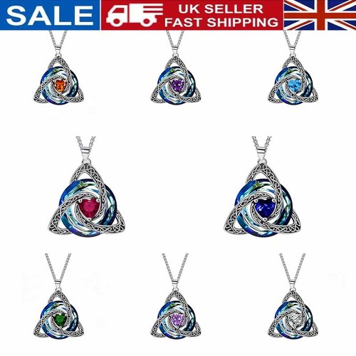 Birthstone celtic trinity - birthstone, knot