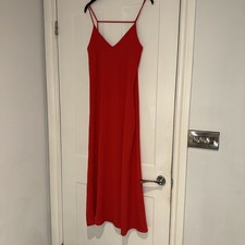 Zara Red Eur Xs Red Dress With Strap Detail Bnwot