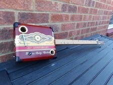 3 STRING HOMEMADE FRETTED ACOUSTIC/ELECTRIC CIGAR BOX GUITAR