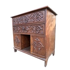 Antique Carved Oak Side