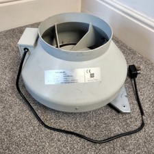 RVK 8" Inline Hydroponic Fan Grow Room Extraction Grey - Working - Free Delivery