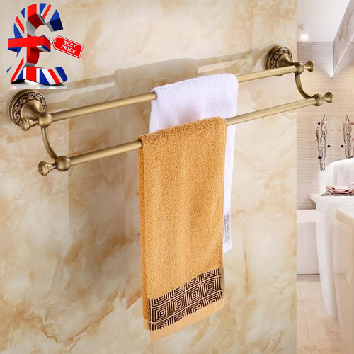 Vintage towel rail bar double - vintage,