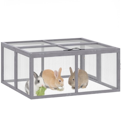 Pawhut rabbit hutch outdoor - hutch,