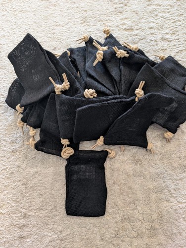 Black hessian jute - x,