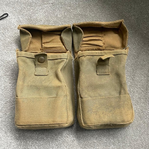 Pair khaki military webbing - khaki,