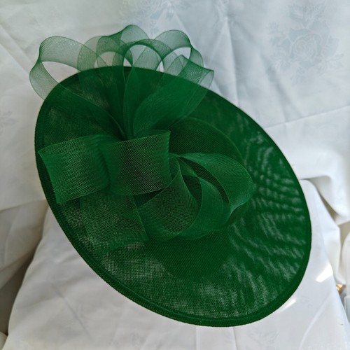 Green flower wide brim - green,