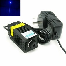 450nm 1600mW Blue Focusable Dot Laser Module Engraving Burn Carve 12V Adapter